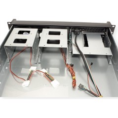 Inter-Tech IPC 2U-2098-SK Rackmount Micro-ATX Case - No Power Supply - Sleek Black Design for Optimal Performance
